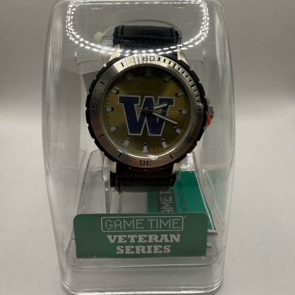 Game Time Other - University Of Washington Huskies Watch Water Resistant Shock Resist Black Band